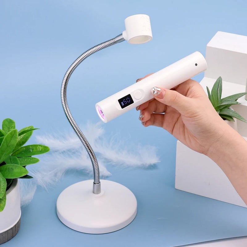Bluejw Portable Mini UV LED Nail Lamp - Handheld Flashlight Pen for Gel Nail Polish Curing - Professional USB Nail Dryer Manicure Tool - Image 3